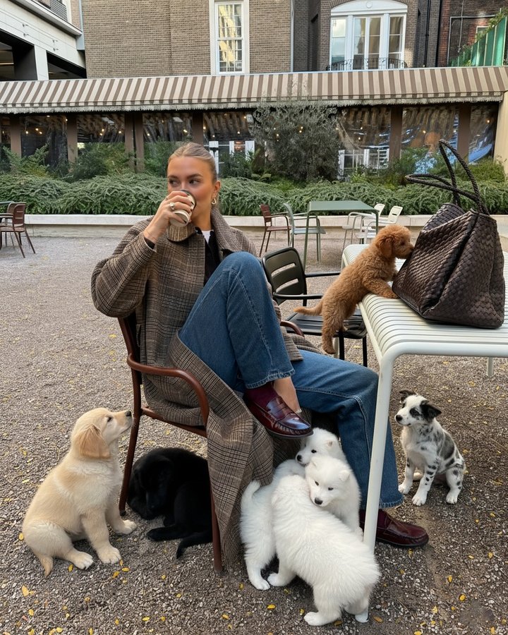 Instagram post by @mialuckie for Katie Loxton. Caption reads: Running a very important test - should we get a....