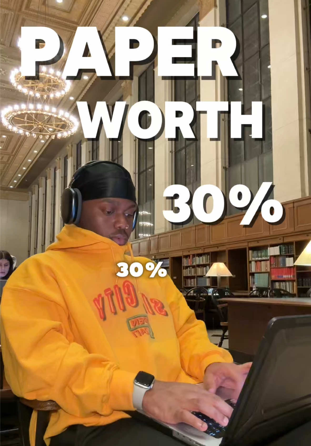 TikTok post by @camdenelijahh_ for Nekteck. Caption reads: College finals study vlog: A paper worth 30% of my....