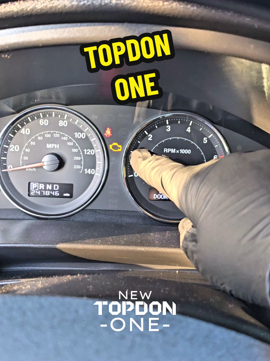 TikTok post by @eddies.product.reviews for Topdon. Caption reads: The all NEW TOPDON ONE! Get yours today... #topdon....