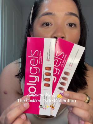 TikTok post by @june.ira for Holy Gels. Caption reads: @Holy Gels The Coffee Date Colelction ☕️ for [...].