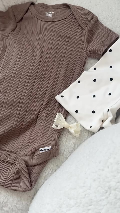Instagram post by @kyndallwearswhat for Gerber Childrenswear. Caption reads: [...] soft, comfy little pieces from....