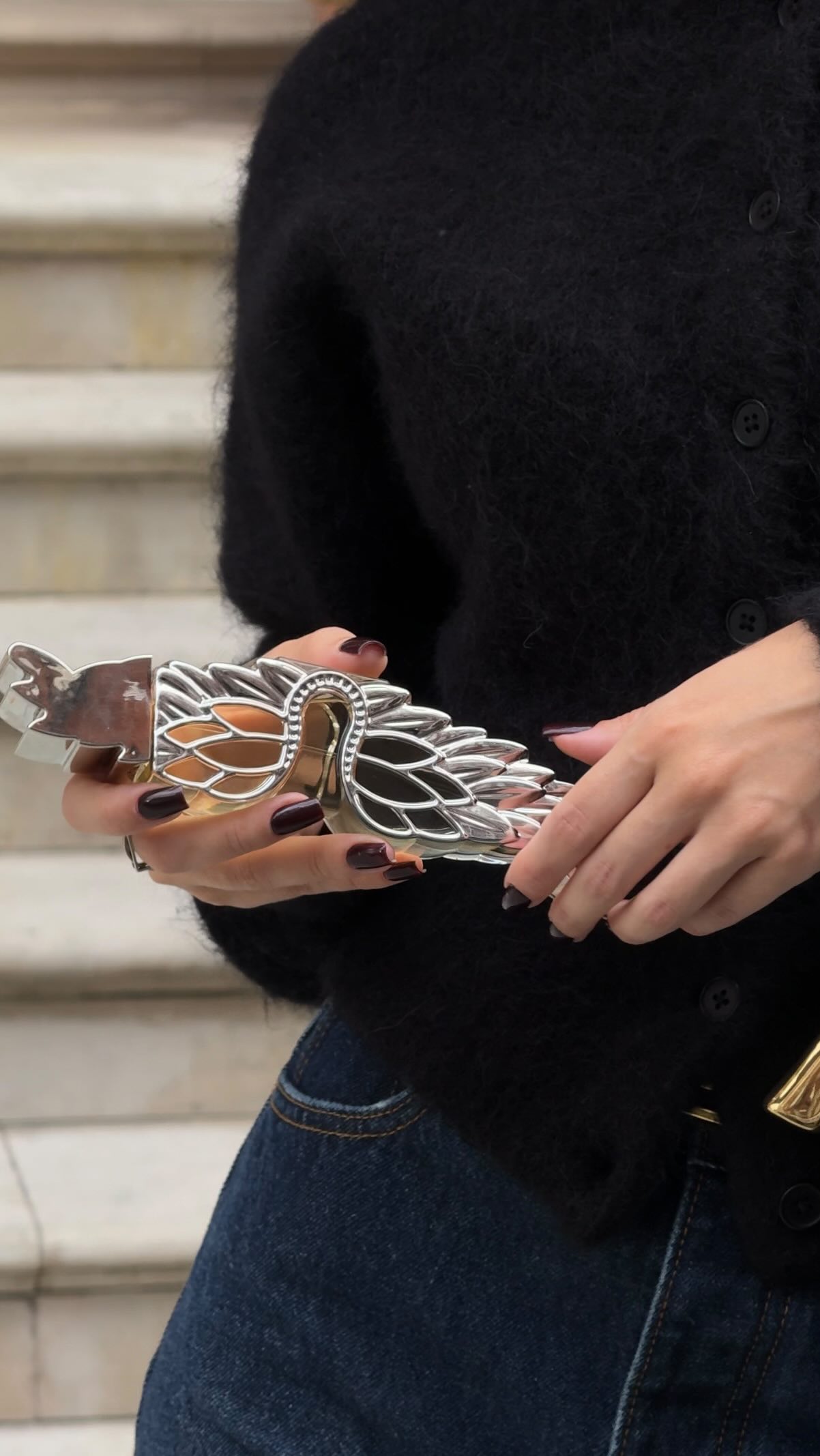 Instagram post by @mihaelavlkvv for Zadig&Voltaire. Caption reads: [...] the ultimate fashion accessory 🪽....