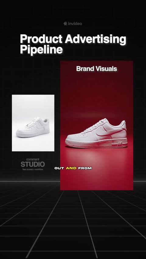 Instagram post by @justinserran for invideo. Caption reads: One raw iPhone photo. An entire brand campaign by....