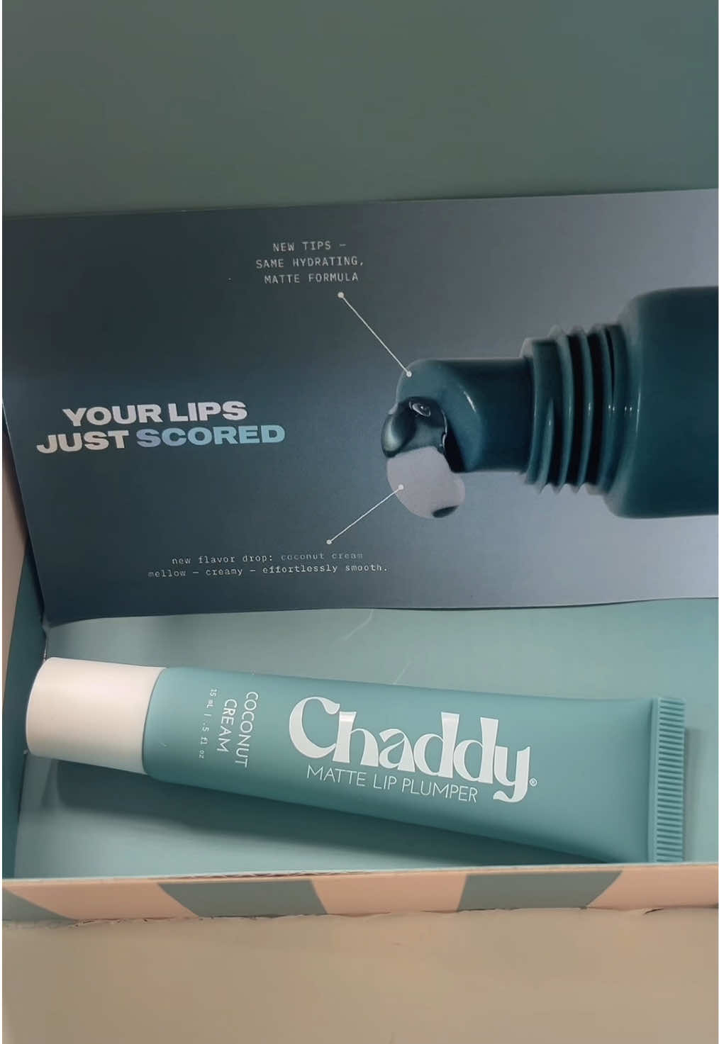 TikTok post by @layla.mar for Chaddy Cosmetics. Caption reads: link down below ⬇️ thank you @Chaddy Cosmetics for....