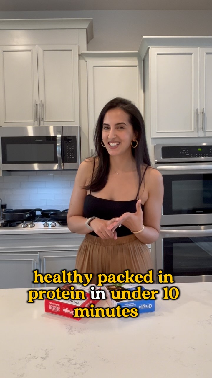 Instagram post by @lifewithdrsabra for Amylu Foods. Caption reads: If you’re looking for low calorie, high protein....