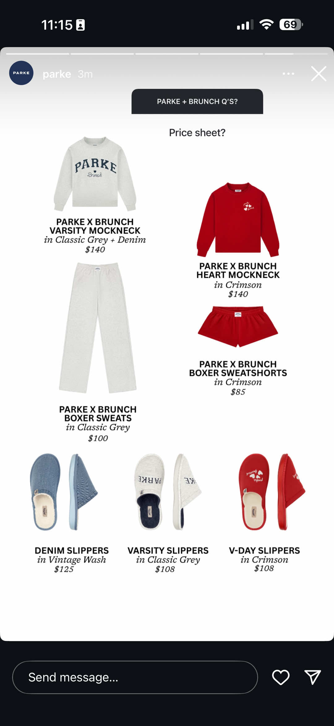 TikTok post by @jessiebirnberg for Parke. Caption reads: @Parke x @Brunch. Coming tmrw 2/4 @ 10 am est!!!....