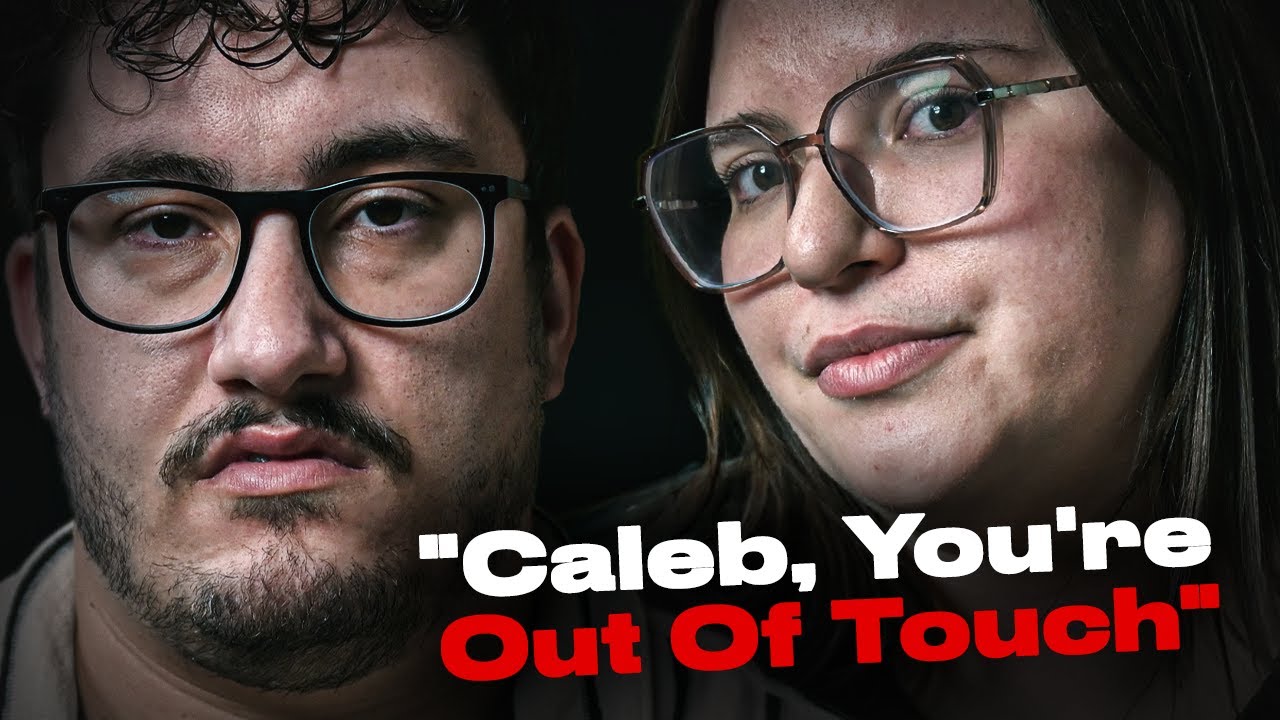 YouTube post by @CalebHammer for Invideo. Caption reads: She Came Here To Fight Me | Financial Audit.
