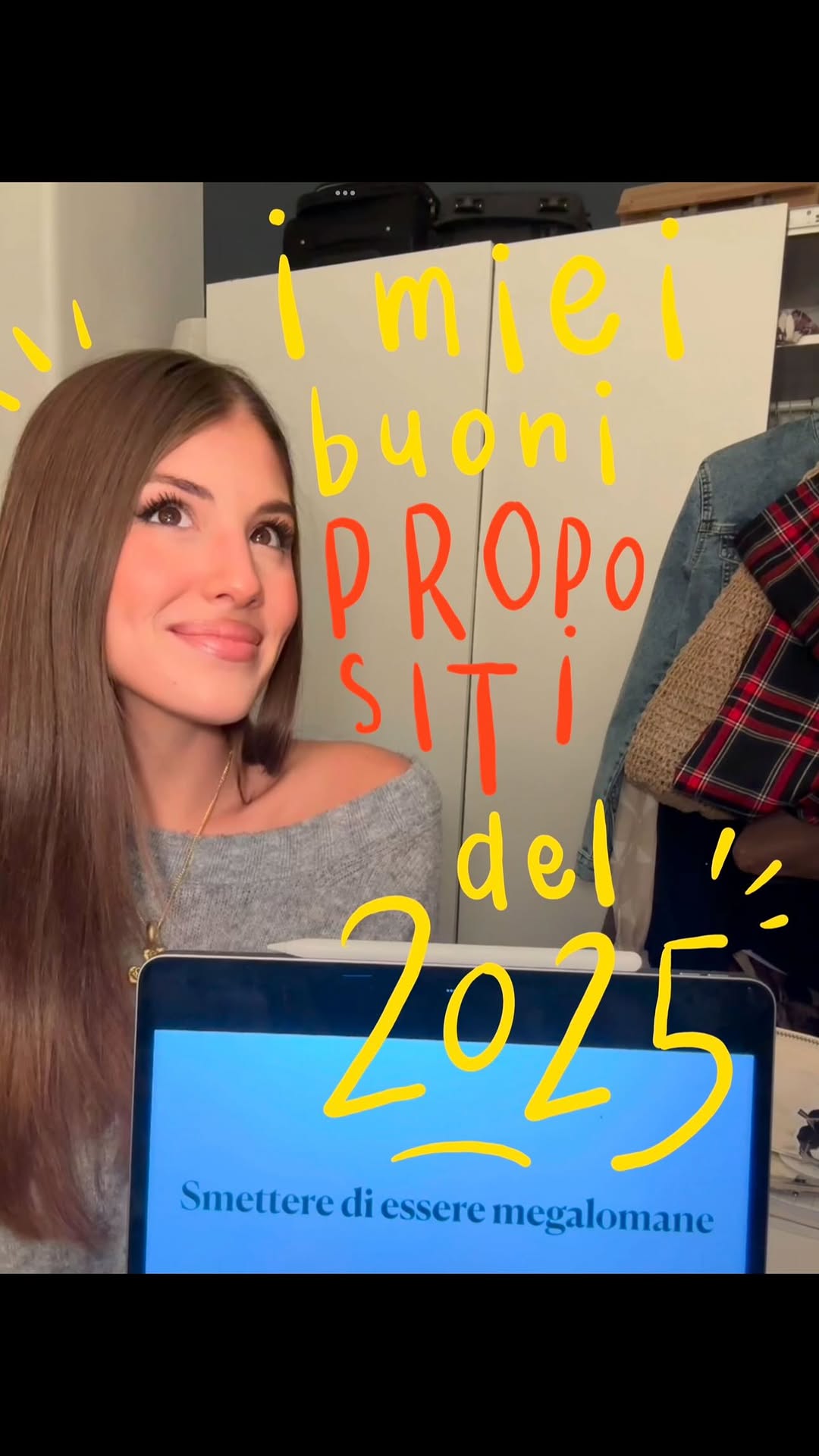 Instagram post by @ceciliacantarano for air up®. Caption reads: i miei buoni propositi per il 2025 @airup 
#adv.