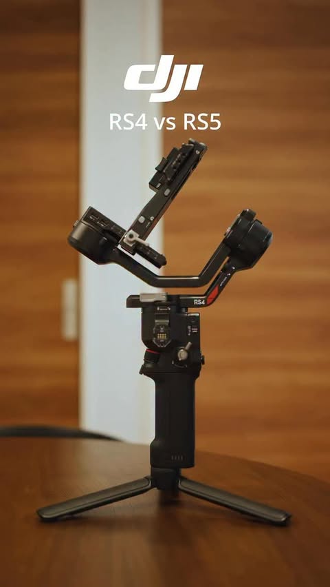 Instagram post by @ronin_japan_official for DJI. Caption reads: RS4 vs RS5🔥 Which one would you choose?....