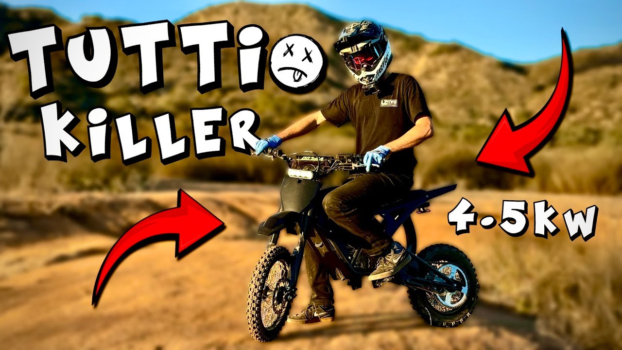 YouTube post by @motomatt224 for Electro & Company. Caption reads: The “Tuttio Killer”, a 4.5kW Mini E-Moto! ⚡️.