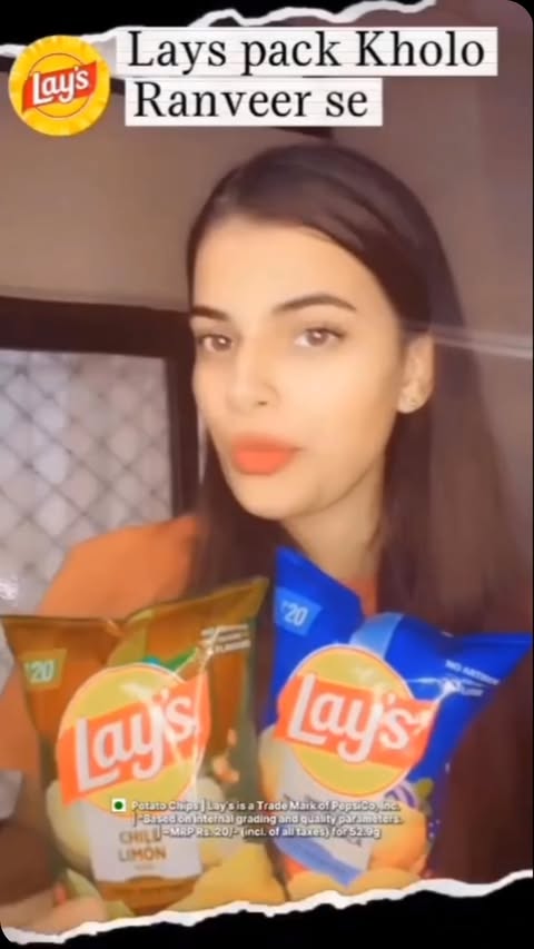 Instagram post by @shreyajain22911 for Lay's. Caption reads: [...] or Lay’s India’s page to participate. #Lays....