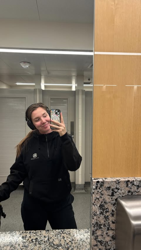 Instagram post by @agwithemma for John Deere. Caption reads: GRWM to go chase down some new John Deere....