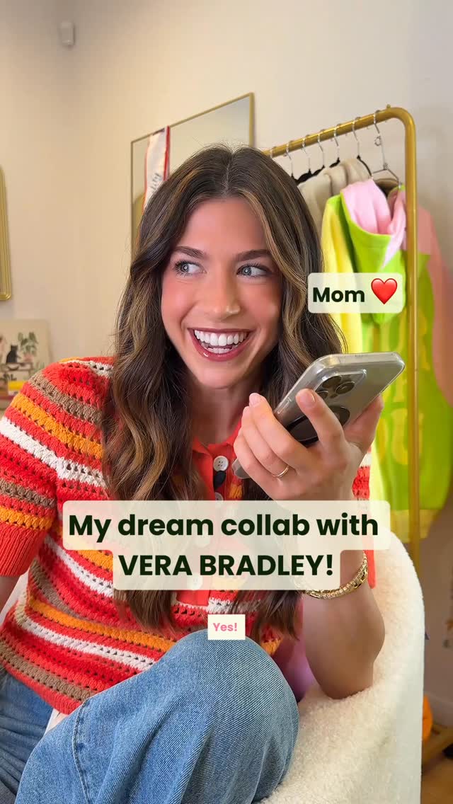 Instagram post by @itskatesteinberg for verabradley. Caption reads: This is what ✨dreamsss✨ are made of @verabradley....