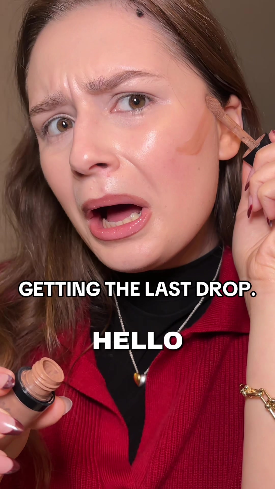 TikTok post by @_leaveitblankk for Saie hello. Caption reads: ignore the black dot only forehead idk what that....