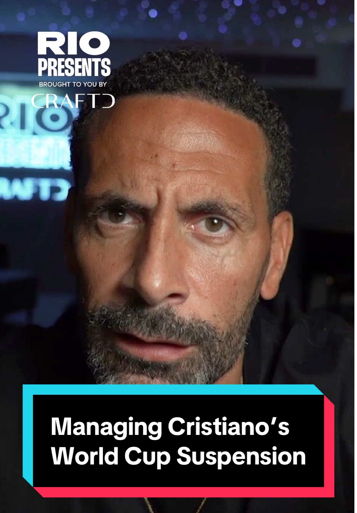 TikTok post by @rioferdinandpresents for Craftd London. Caption reads: How Roberto Martínez can effectively manage....
