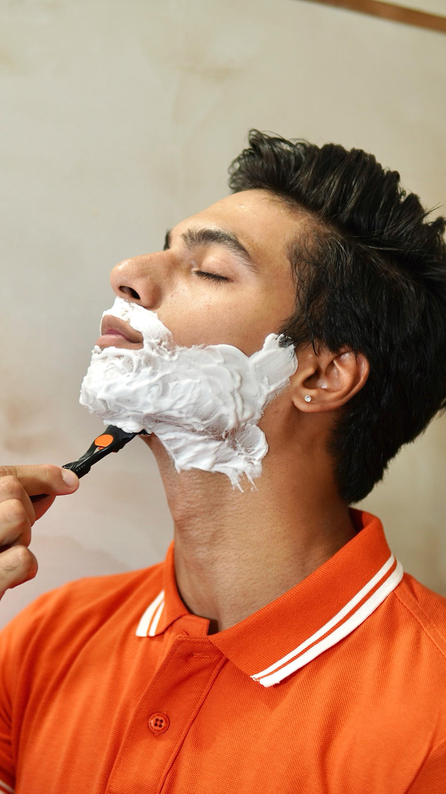 Instagram post by @iamtarunbedi for Gillette. Caption reads: Always aceing the clean shave look with my....
