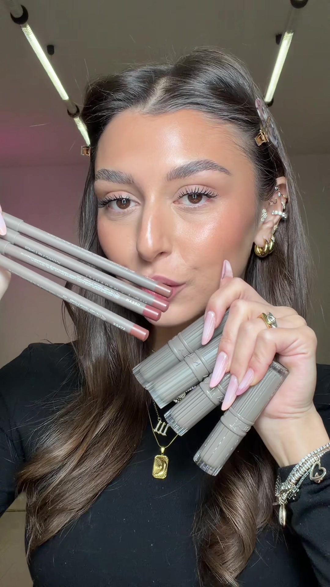 TikTok post by @brushesforbreakfast for NABLA Cosmetics. Caption reads: @NABLA Cosmetics & @MR DANIEL 🫦🫦✨ *gifted.