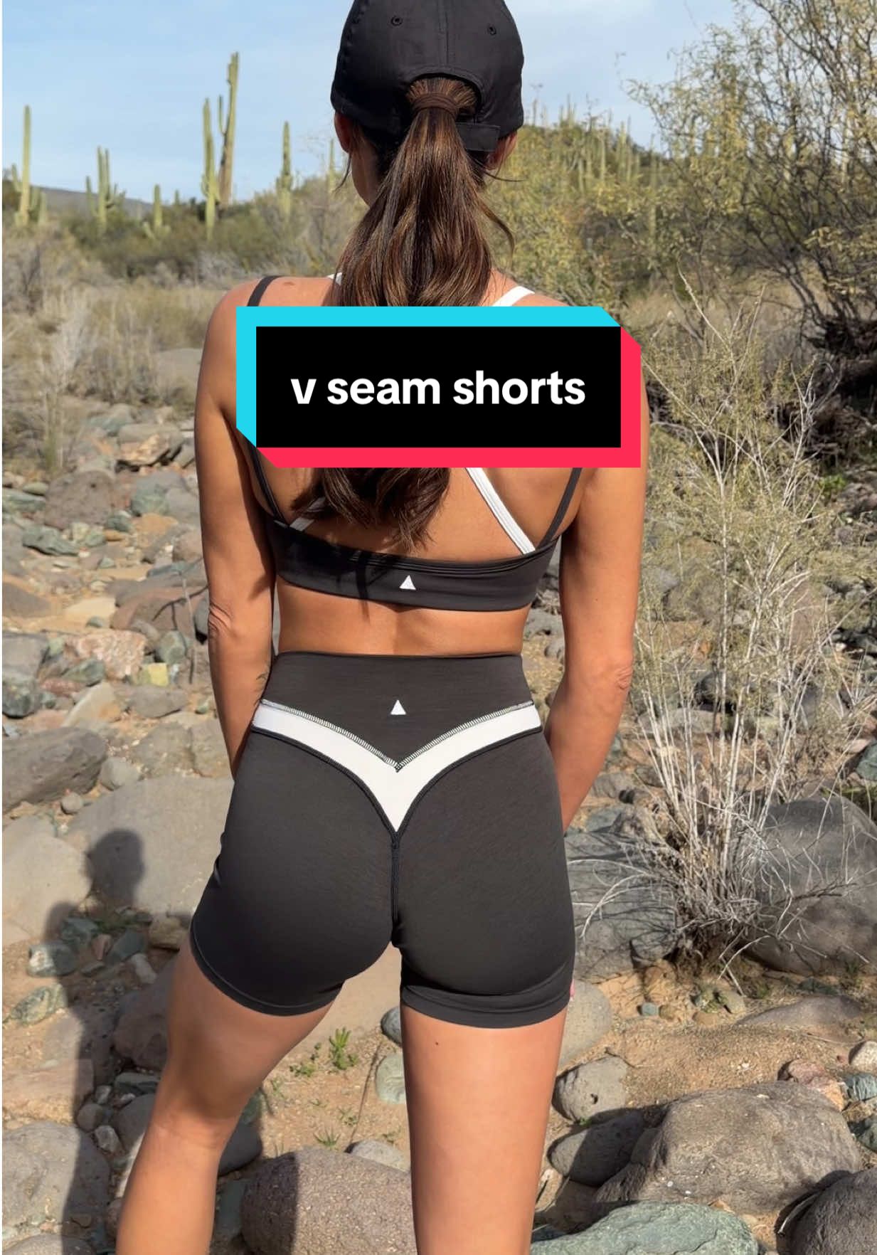 TikTok post by @courtlesp for shopvitality. Caption reads: [...] shorts 🙌🏼 I’m wearing size xsmall....