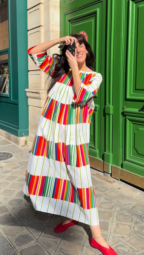 Instagram post by @dianekari for Marimekko. Caption reads: @marimekko Archive in the heart of Le Marais 🌷....