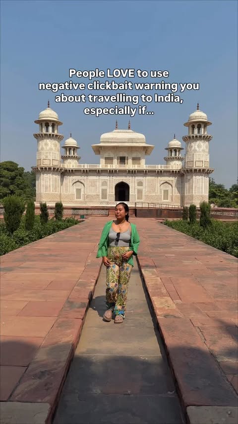 Instagram post by @dejashu for Intrepid Travel. Caption reads: [...] travelling around Rajasthan with....