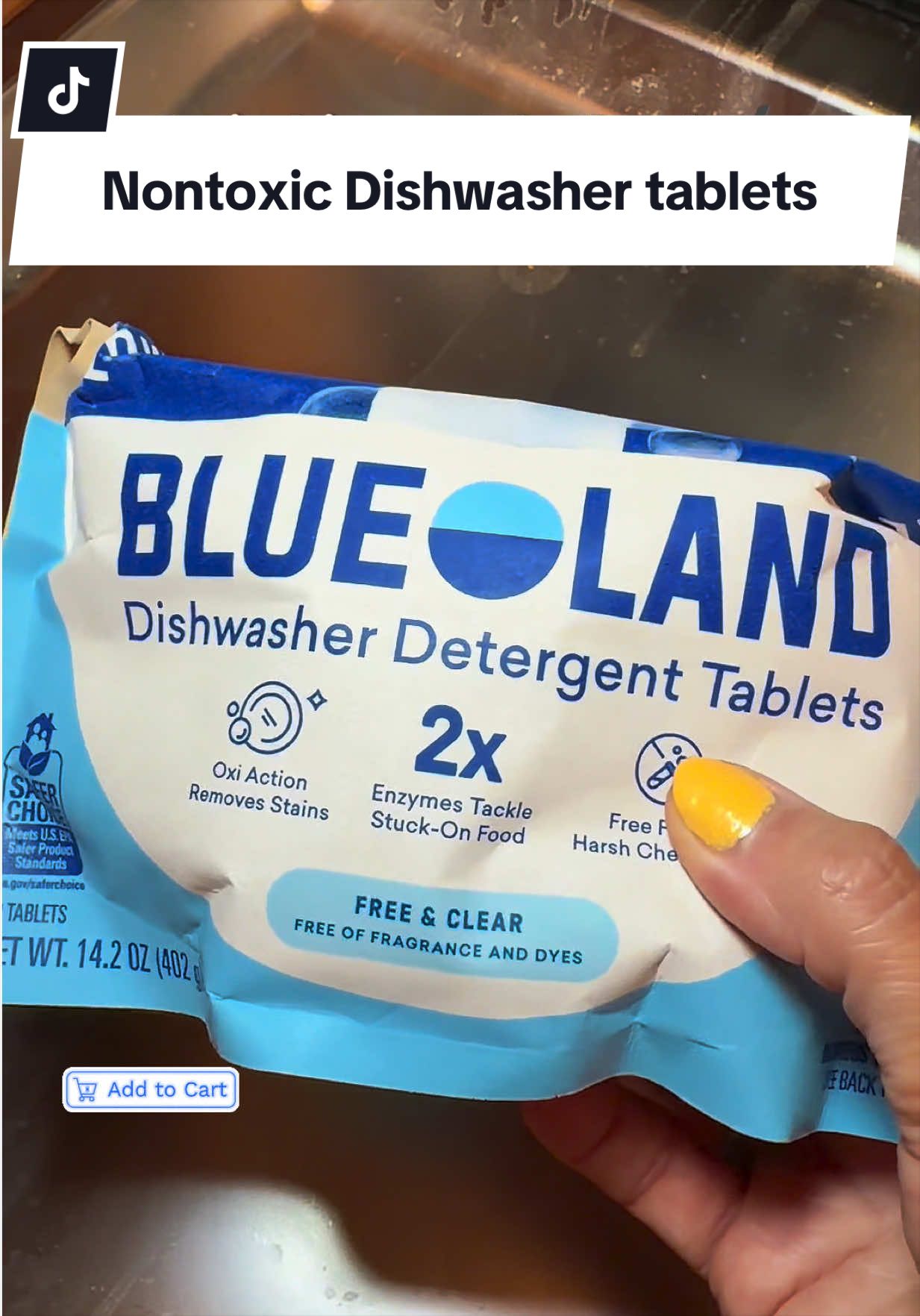 TikTok post by @realangiern for Blueland. Caption reads: [...] compartment after switching to Blueland and....
