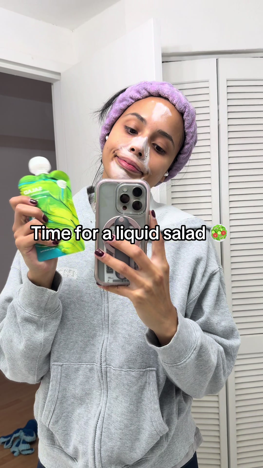 TikTok post by @gabylikesnursing for LiquidPlus. Caption reads: If you like me struggle with eating your veggies....
