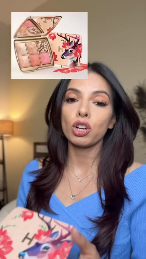 Instagram post by @saripathania33 for Hourglass Cosmetics. Caption reads: The Ambient @hourglasscosmetics pallet....