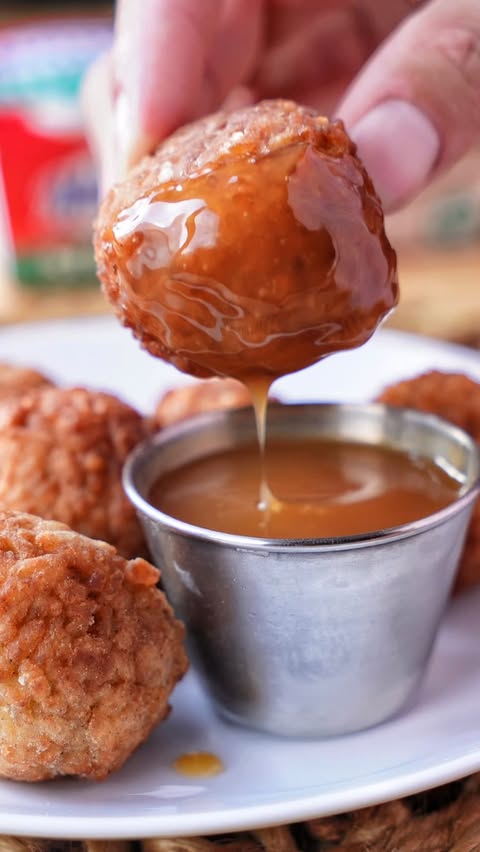 Instagram post by @platesbykody for Minute Rice. Caption reads: Churro fried rice balls using @MinuteRiceus sticky....