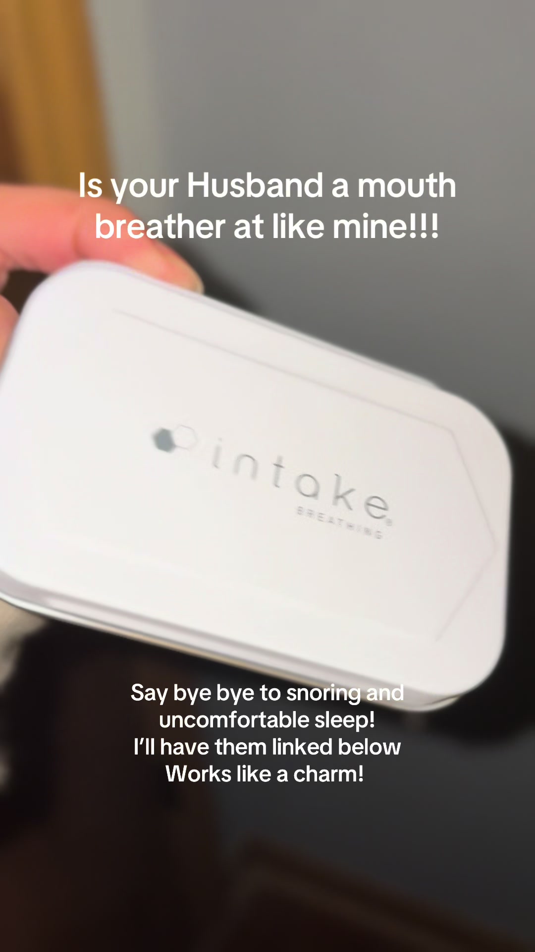 TikTok post by @elii.world for Intake Breathing. Caption reads: The gentle adhesion, breathability, hypoallergenic....