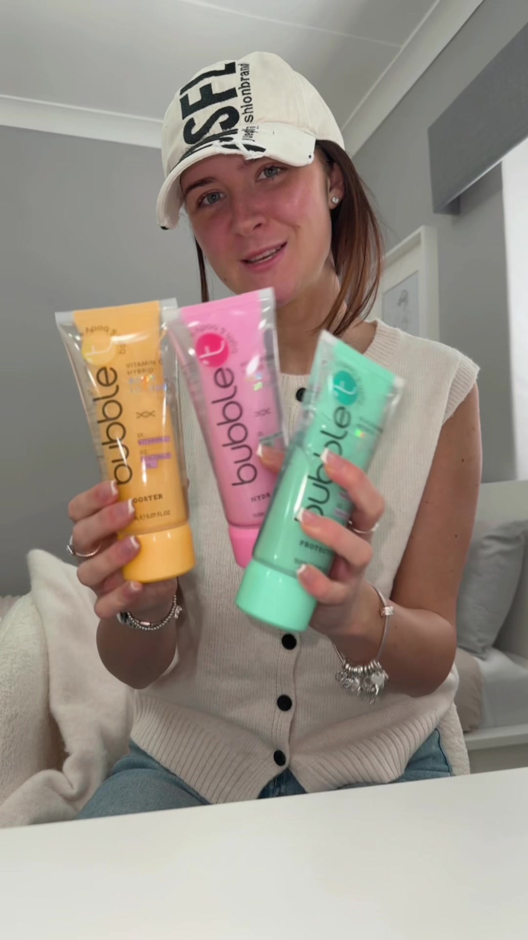 TikTok post by @carys_cannon for Bubble T Cosmetics. Caption reads: @Bubble T Cosmetics 😍😍 #bodylotions #share....
