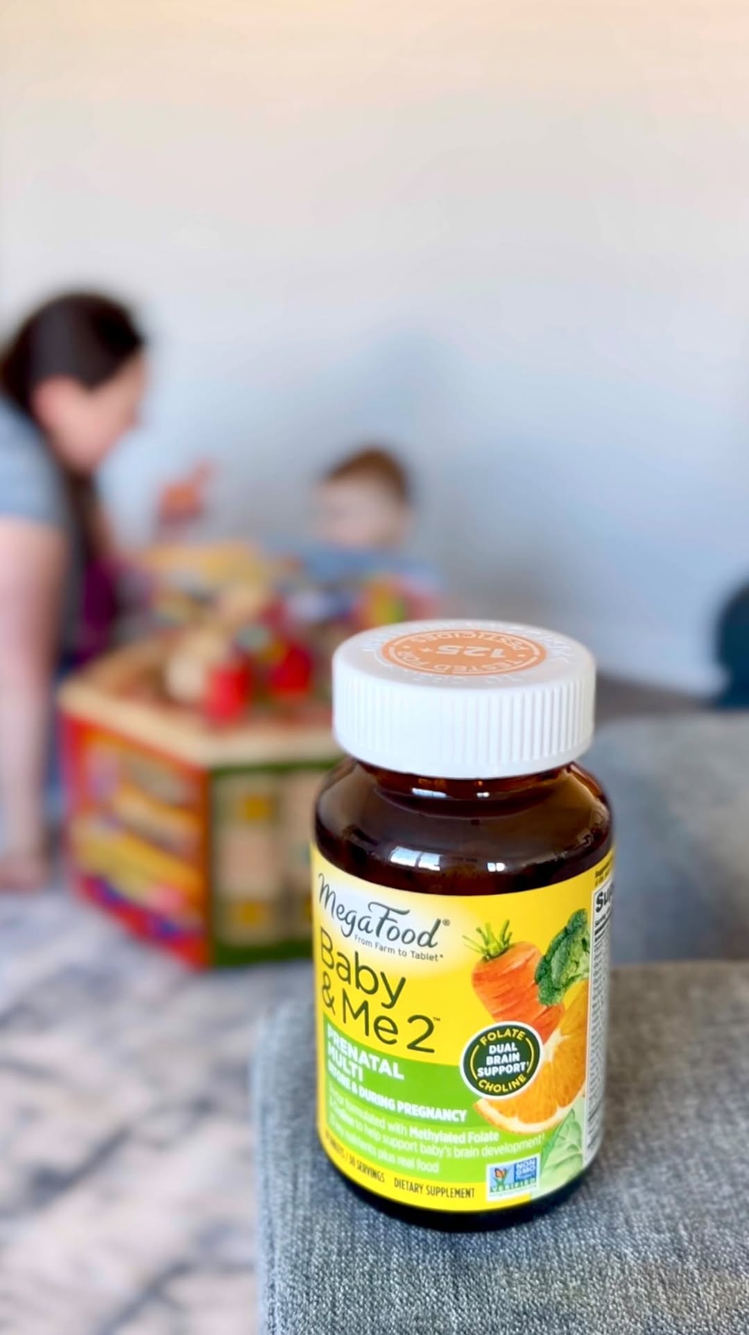 Instagram post by @lady_aleksa for MegaFood. Caption reads: This is my secret of a healthy pregnancy and....