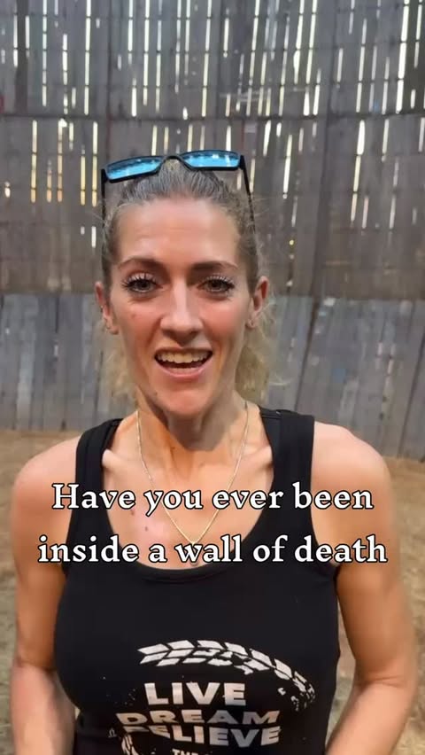 Instagram post by @thegirlonabike for Royal Enfield. Caption reads: [...] the Wall of Death?! Apparently… me.....