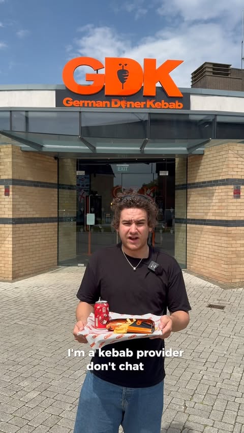 Instagram post by @isaac.h.p for German Doner Kebab. Caption reads: Get 50% off mains this week for World Kebab Week....