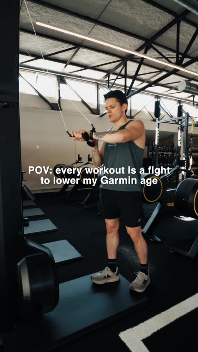 Instagram post by @loic_vanlang for Garmin. Caption reads: POV: every workout is a fight to lower my Garmin....