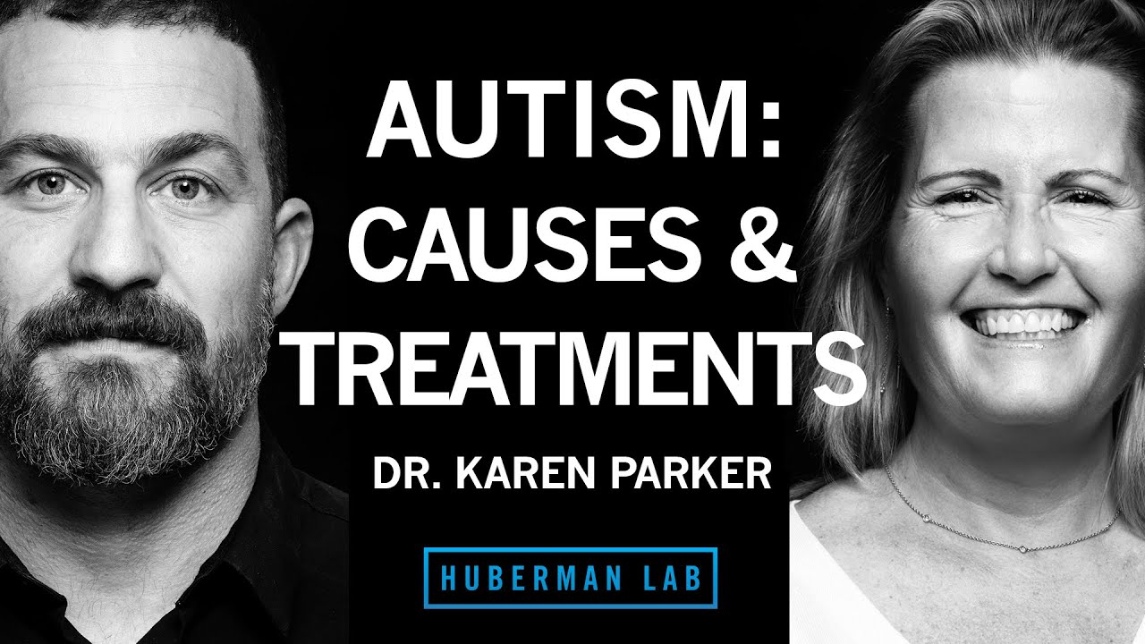 YouTube post by @hubermanlab for InsideTracker. Caption reads: The Causes & Treatments for Autism | Dr. Karen....