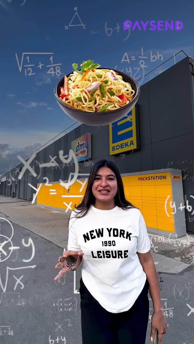 Instagram post by @beingindianingermany for Paysend. Caption reads: Link in bio! One app every student in Germany....