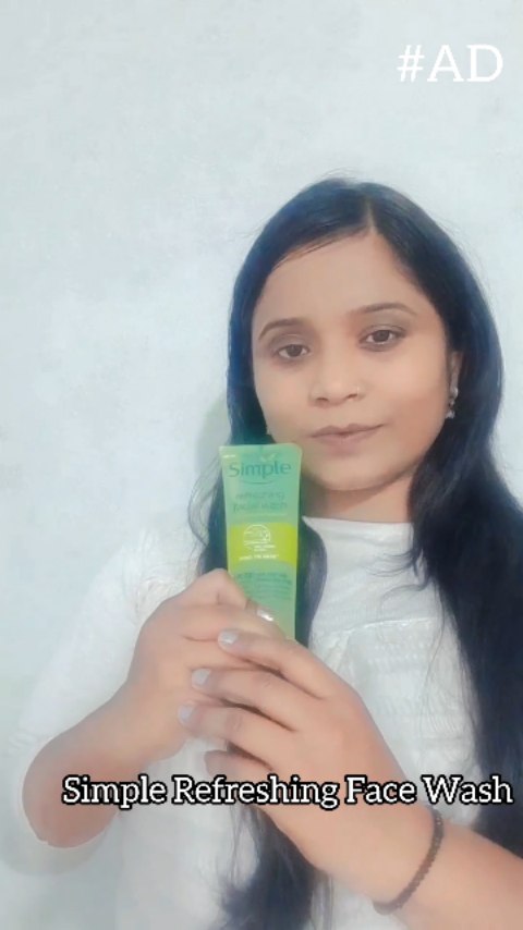 Instagram post by @ritumywold for Simple Skincare. Caption reads: #AD The cleanse that actually works on your skin....