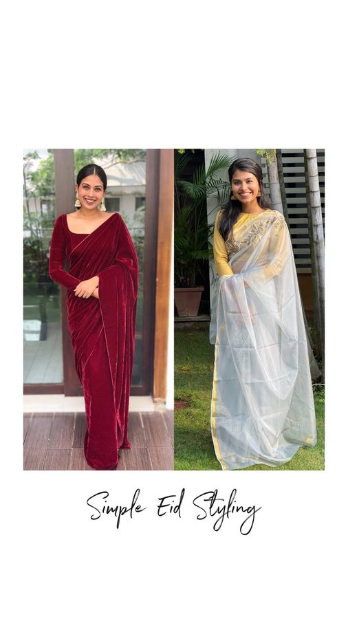 Instagram post by @steffhymerwin for Aarni. Caption reads: Simple Eid Look with this Stunner ❤️
Let us which....