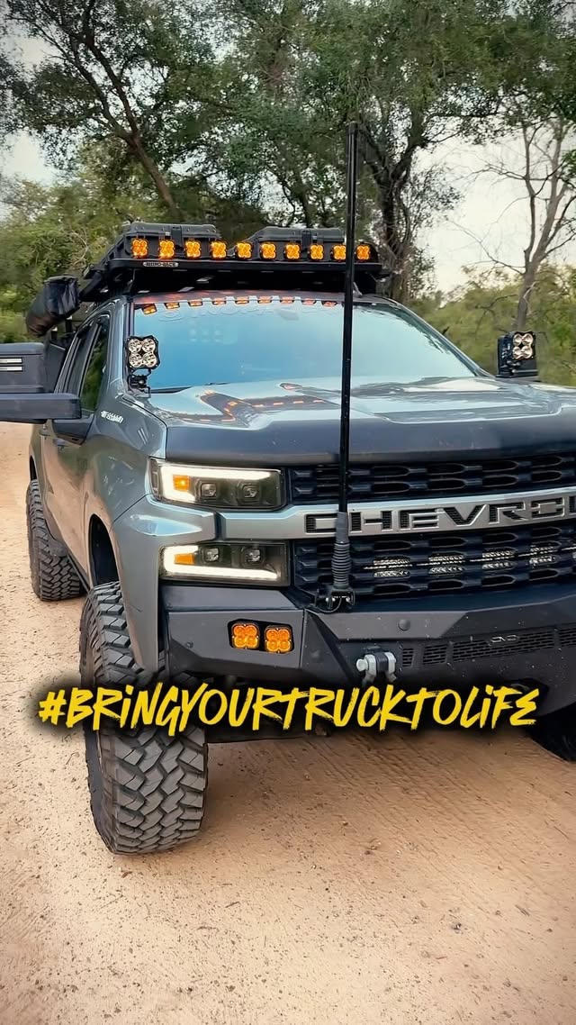 Instagram post by an influencer for RealTruck. Caption reads: [...] come to life👇🏻 Visit www.realtruck.com....