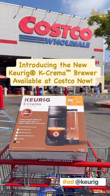 Instagram post by an influencer for Keurig. Caption reads: #ad Introducing the New Keurig® K-Crema™ Coﬀee ☕️....