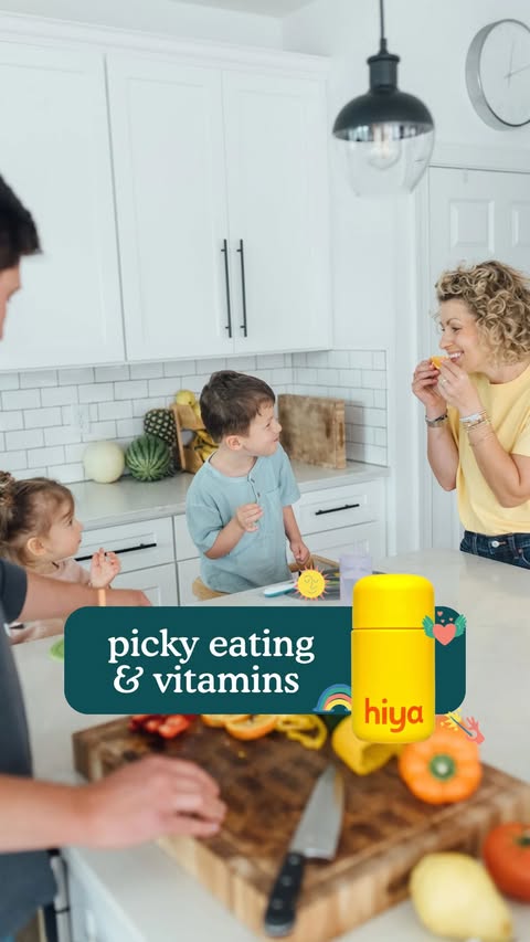 Instagram post by @eatplaysay for Hiya. Caption reads: [...] on the Kids Daily Multivitamin from....