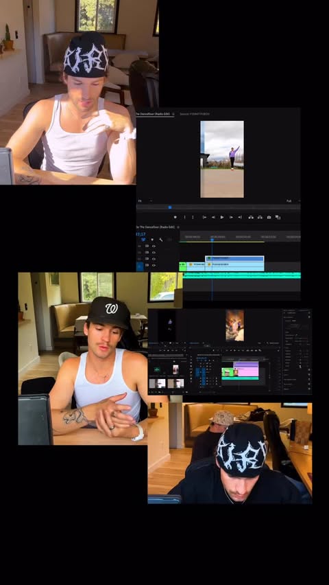Instagram post by @calebrownnnnn for Microsoft Surface. Caption reads: This is how I create on Surface @surface....