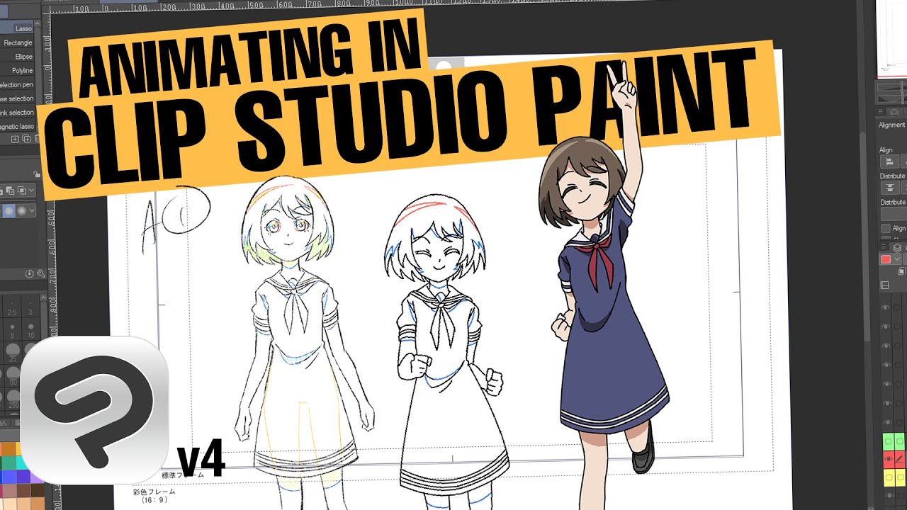 YouTube post by @DongChang for Clip Studio Paint. Caption reads: How to animate in Clip Studio Paint 2025: Japan's....