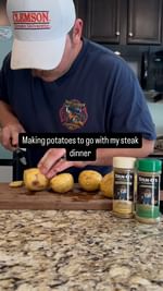 Instagram post by @fireman1231_ for Campbell's. Caption reads: Smoked Scalloped potatoes with Dan-O’s OG and....