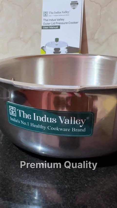 Instagram post by @creativepujashaw for The Indus Valley. Caption reads: 💚 The Indus Valley: 100% Healthy Cookware 🤩 For....