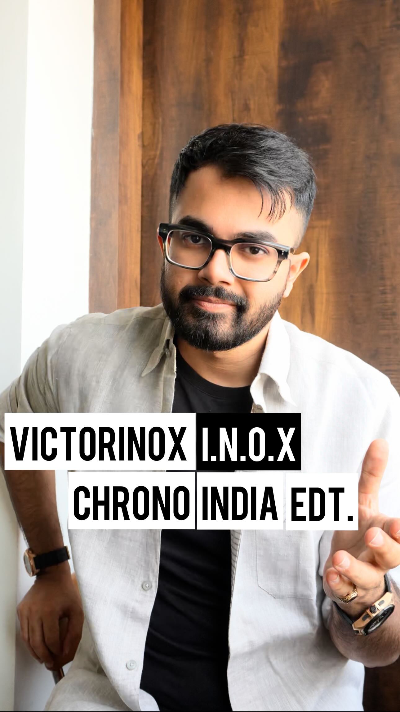 Instagram post by @allabouthorology for Victorinox. Caption reads: The new Victorinox I.N.O.X. Chrono India edition....