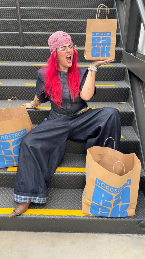 Instagram post by @jadeybird for Nordstrom Rack. Caption reads: [...] called working smarter not harder....