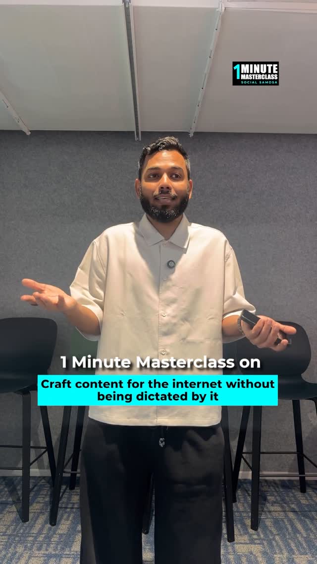 Instagram post by @whackkman for Social Samosa. Caption reads: In this #OneMinuteMasterclass, @whackkman, Digital....