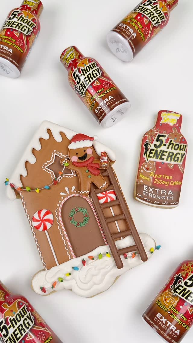 Instagram post by @hanamade.cookies for 5-hour ENERGY. Caption reads: The only way I’m getting the husband to put up all....