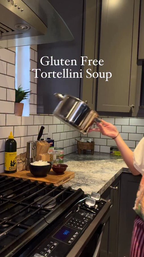 Instagram post by @lovemeglutenfree for Taste Republic. Caption reads: Gluten Free Tortellini Soup 🥣 

Thanks to my....